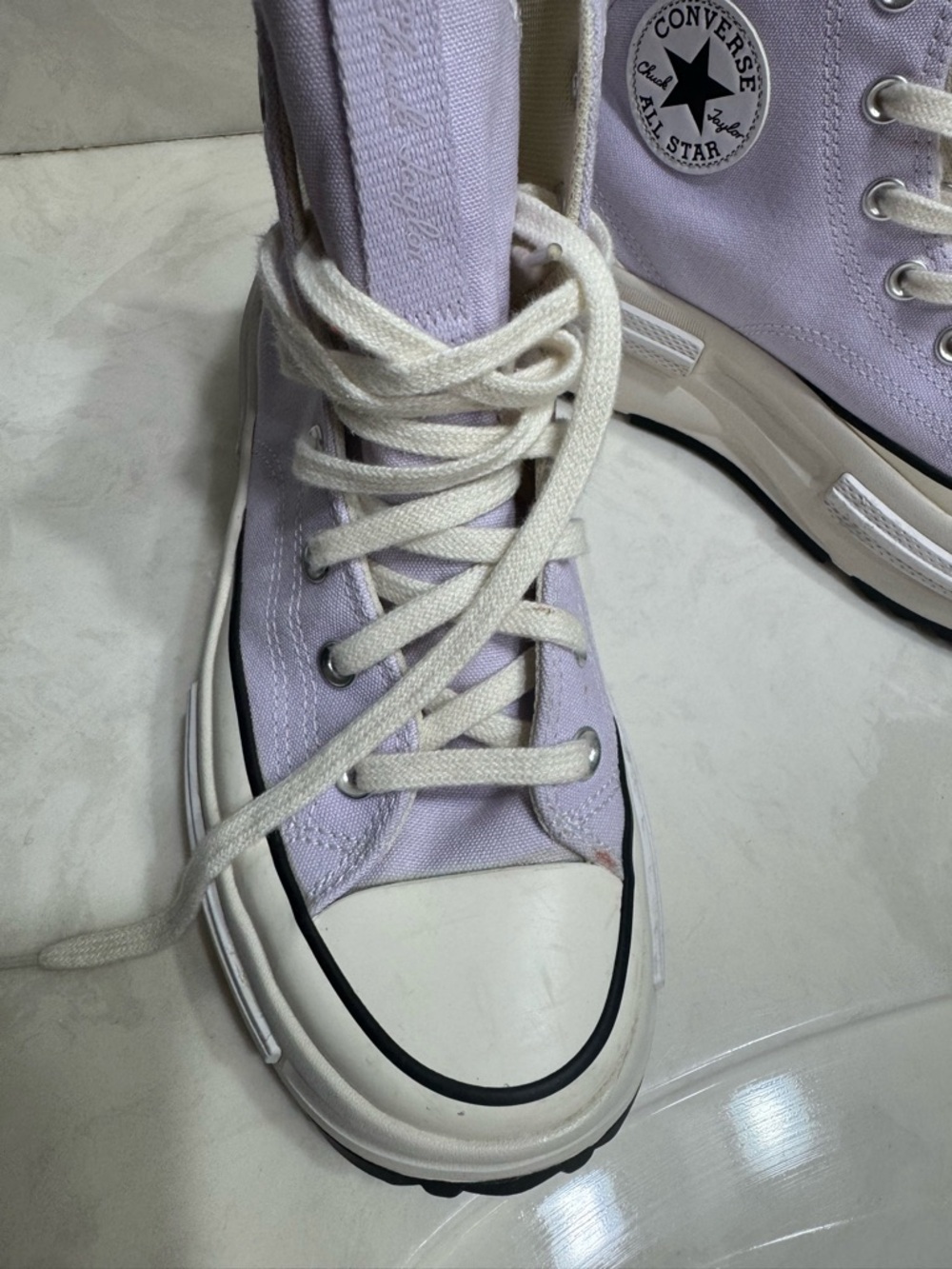 High-Top Canvas Platform Sneakers - Lavender Legacy CX - Picture 6 of 10
